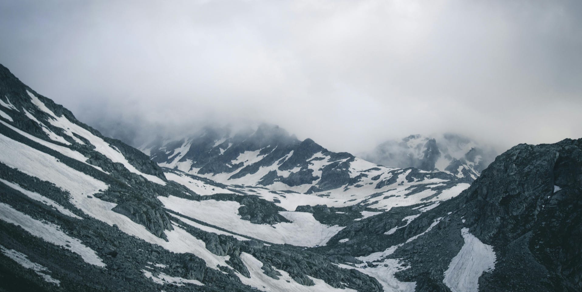 Mountain Covered by Snow